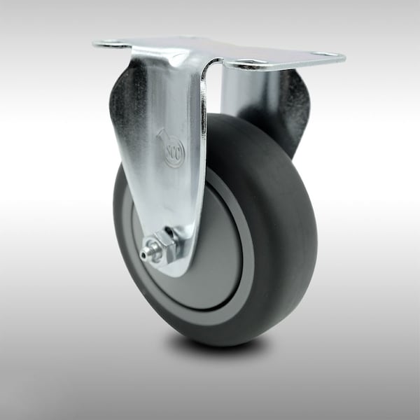 5 Inch SS Thermoplastic Rubber Wheel Rigid Top Plate Caster